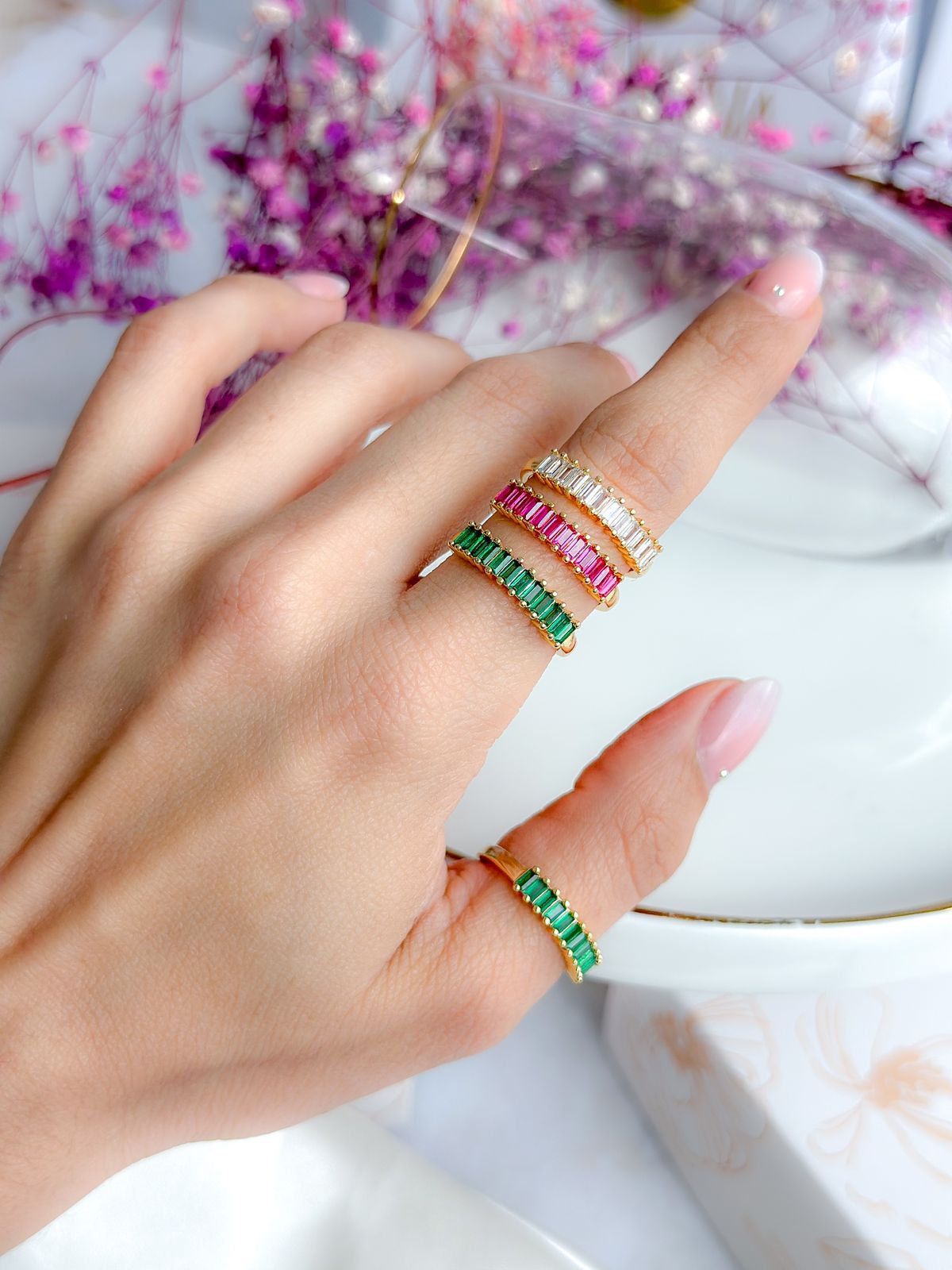 Anillo Rectangulos Diamante